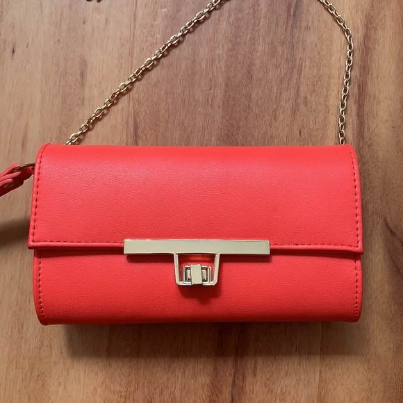 Orange Wristlet with Shoulder Strap - Picture 3 of 17